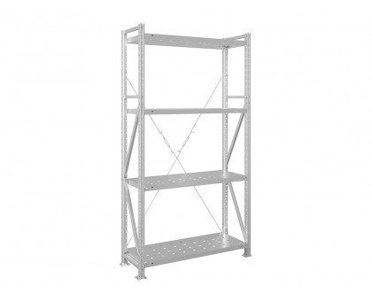 Стеллаж MS U 2000x1000x400/4 перфорированные полки Стеллаж MS U 2000x1000x400/4 перфорированные полки