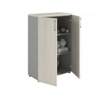 Шкаф NW 1280 закрытый белое дерево/серый