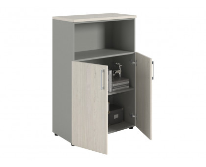 Шкаф NW 1280/2 полузакрытый белое дерево/серый Шкаф NW 1280/2 полузакрытый белое дерево/серый