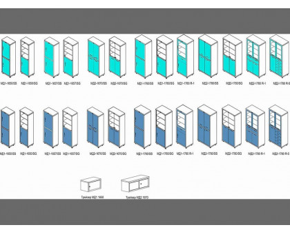 Медицинский шкаф HILFE МД 1 1760 R-1